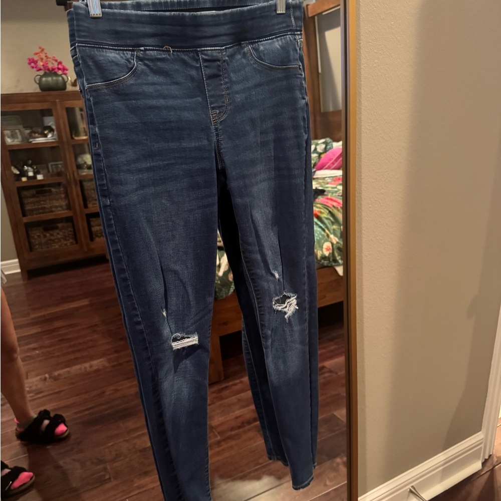 Old Navy Blue Skinny Jeans with Distressed Details